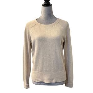 Banana Republic Women's Sweater Wool-Cashmere Blend Pullover Earthy S Crewneck